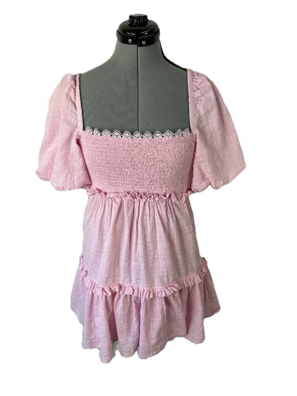 Majorelle Jaysen Smocked Mini Dress Pink S